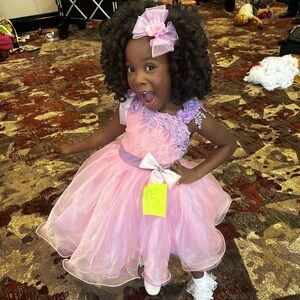 Natural Pageant Dress , Pink & lavender, 5t